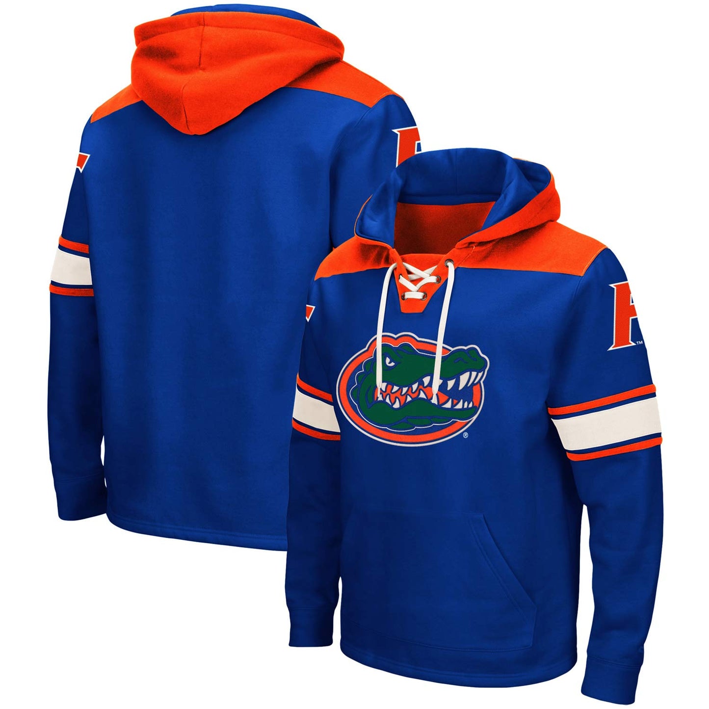 Men's Colosseum Royal Florida Gators 2.0 Lace-Up Pullover Hoodie