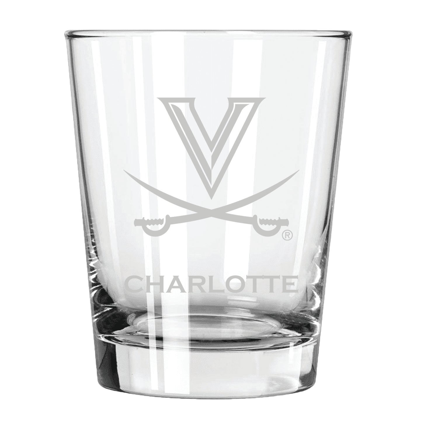 Virginia Cavaliers 15oz. Personalized Double Old Fashion Etched Glass