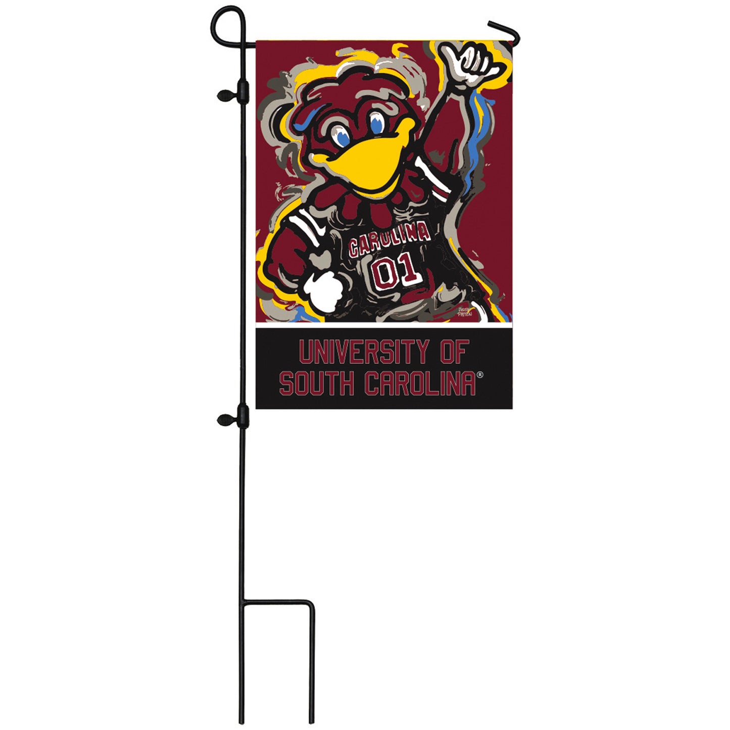 South Carolina Gamecocks Justin Patten Designed Double-Sided Garden Flag