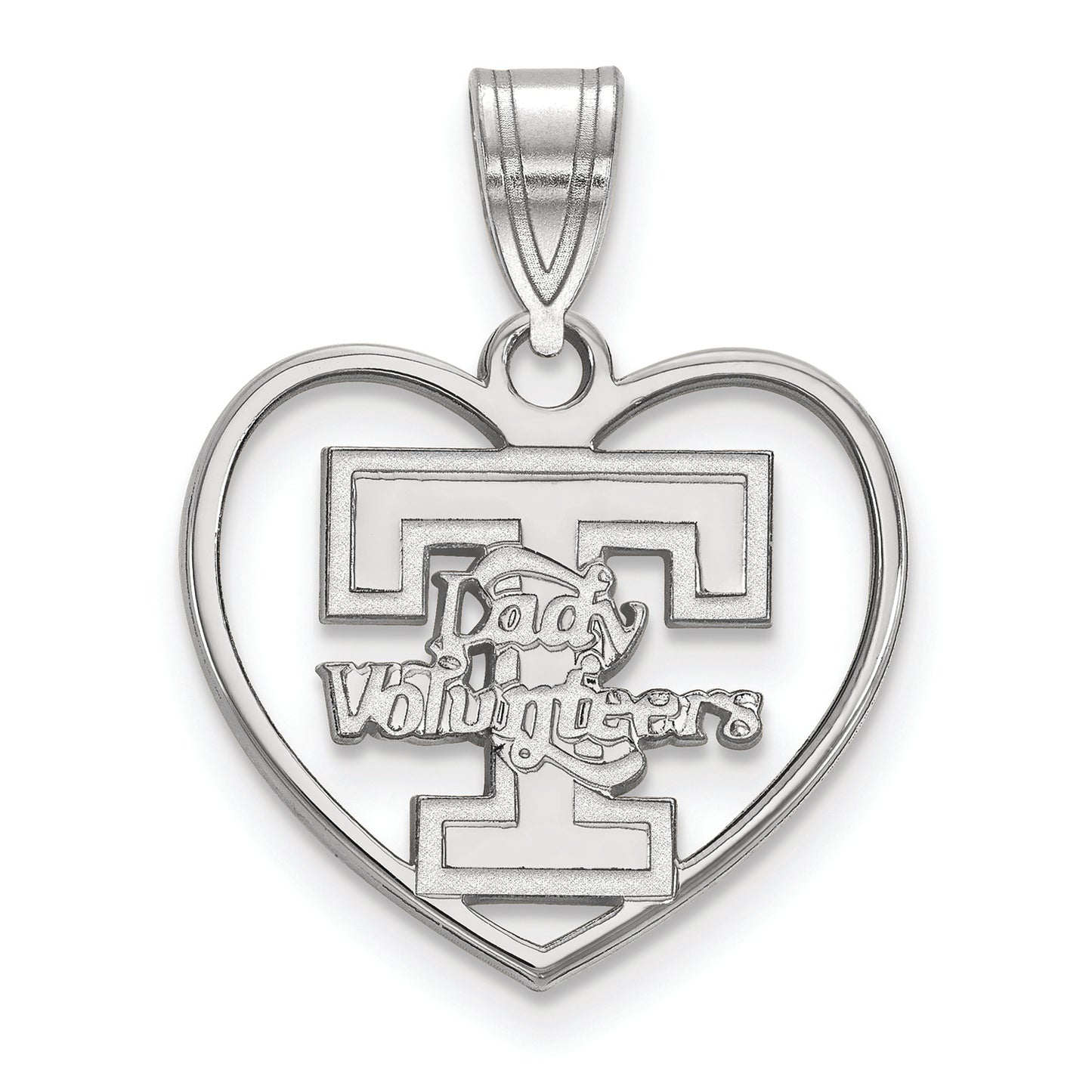 Women's Tennessee Volunteers Sterling Silver Secondary Logo Heart Pendant