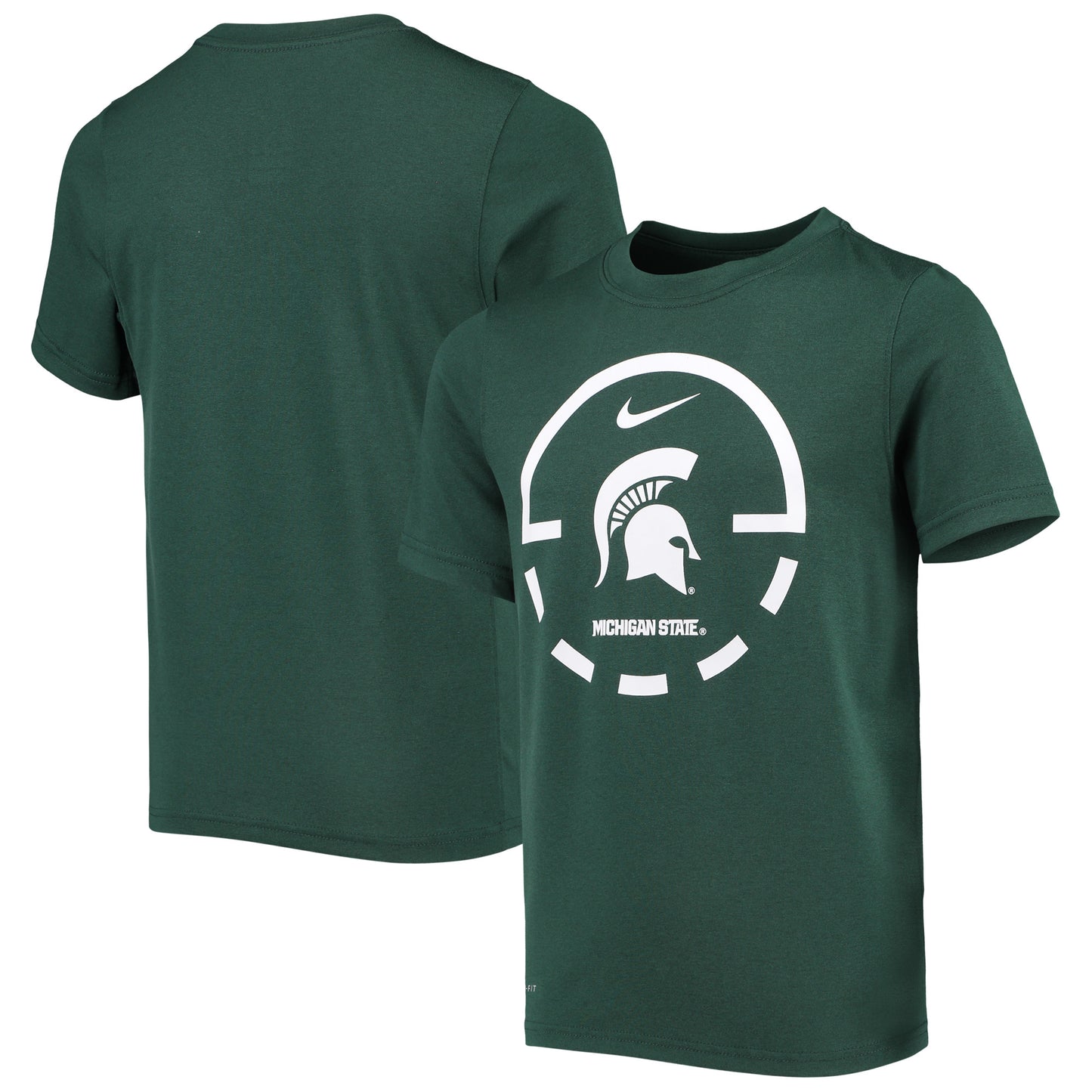 Youth Nike Green Michigan State Spartans Team Basketball Legend Performance T-Shirt
