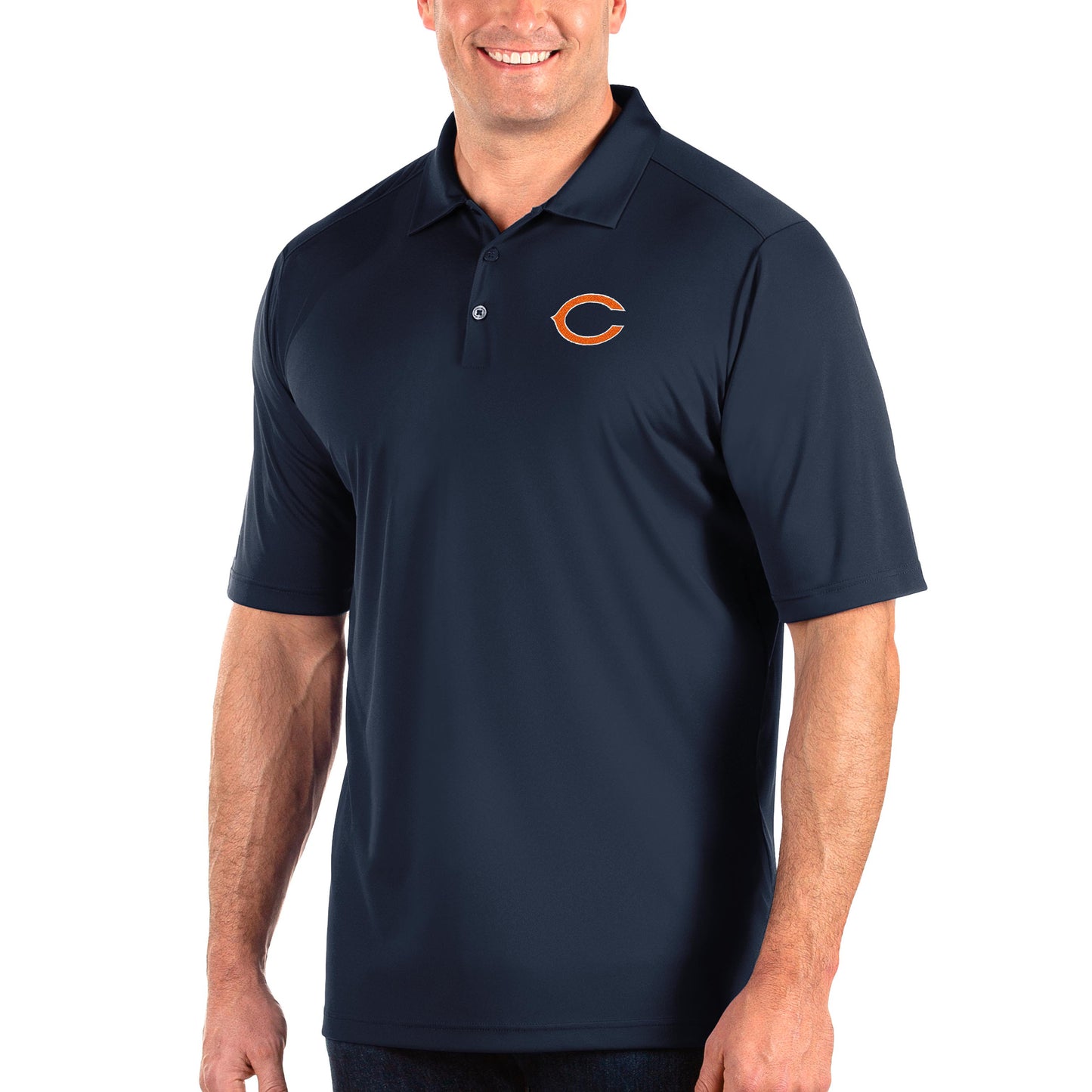 Men's Antigua Navy Chicago Bears Tribute Big & Tall Polo