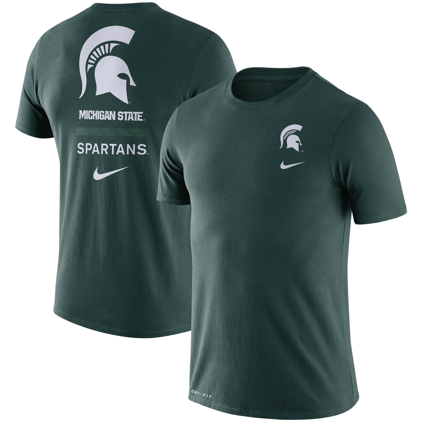 Men's Nike Green Michigan State Spartans DNA Logo Performance T-Shirt