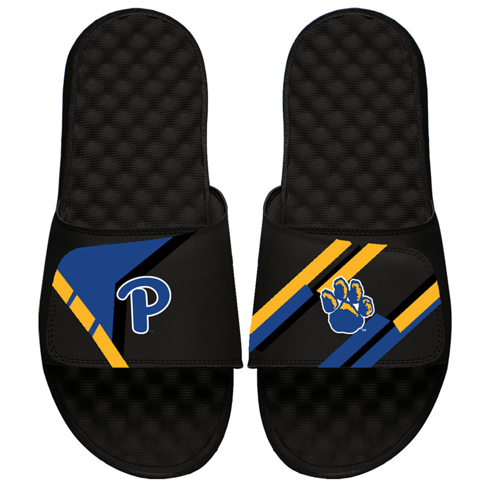 Men's ISlide Black Pitt Panthers Varsity Starter Jacket Slide Sandals