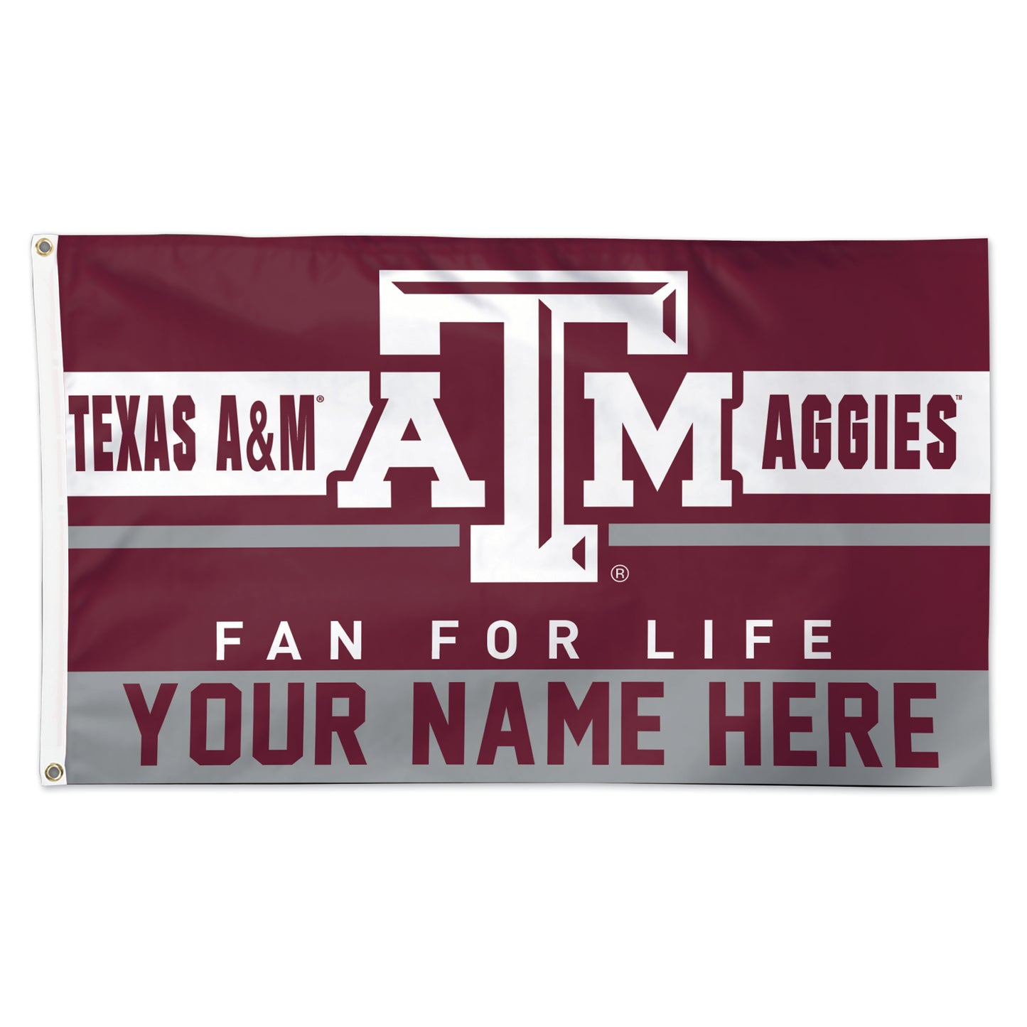 WinCraft Texas A&M Aggies Personalized 3' x 5' One-Sided Deluxe Flag