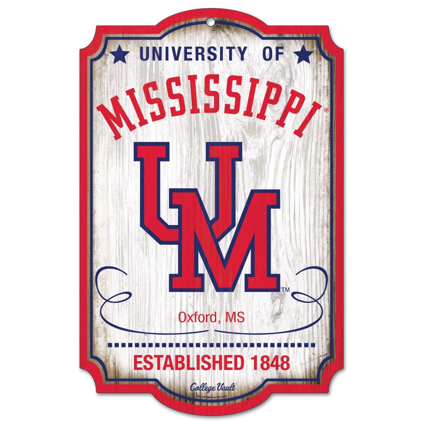 WinCraft Ole Miss Rebels 11'' x 17'' Team Wood Sign