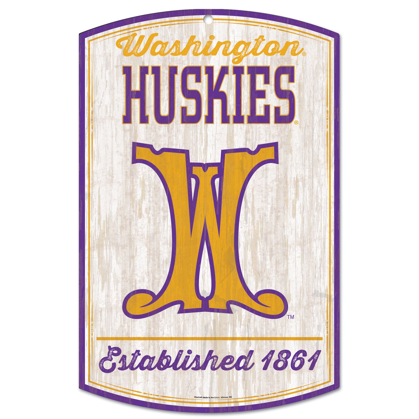 WinCraft Washington Huskies 11'' x 17'' Wood Sign