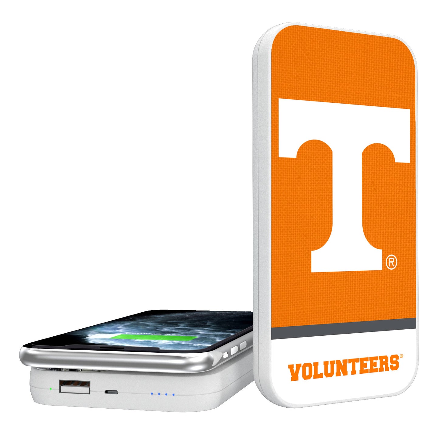 Tennessee Volunteers Endzone Solid Design Wireless 5000mAh Powerbank