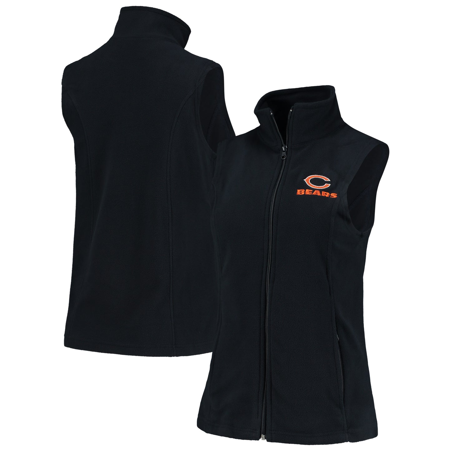 Women's Dunbrooke Navy Chicago Bears Houston Fleece Full-Zip Vest