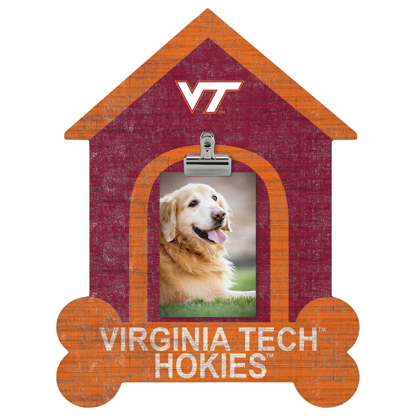 Virginia Tech Hokies Dog Bone House Clip Frame