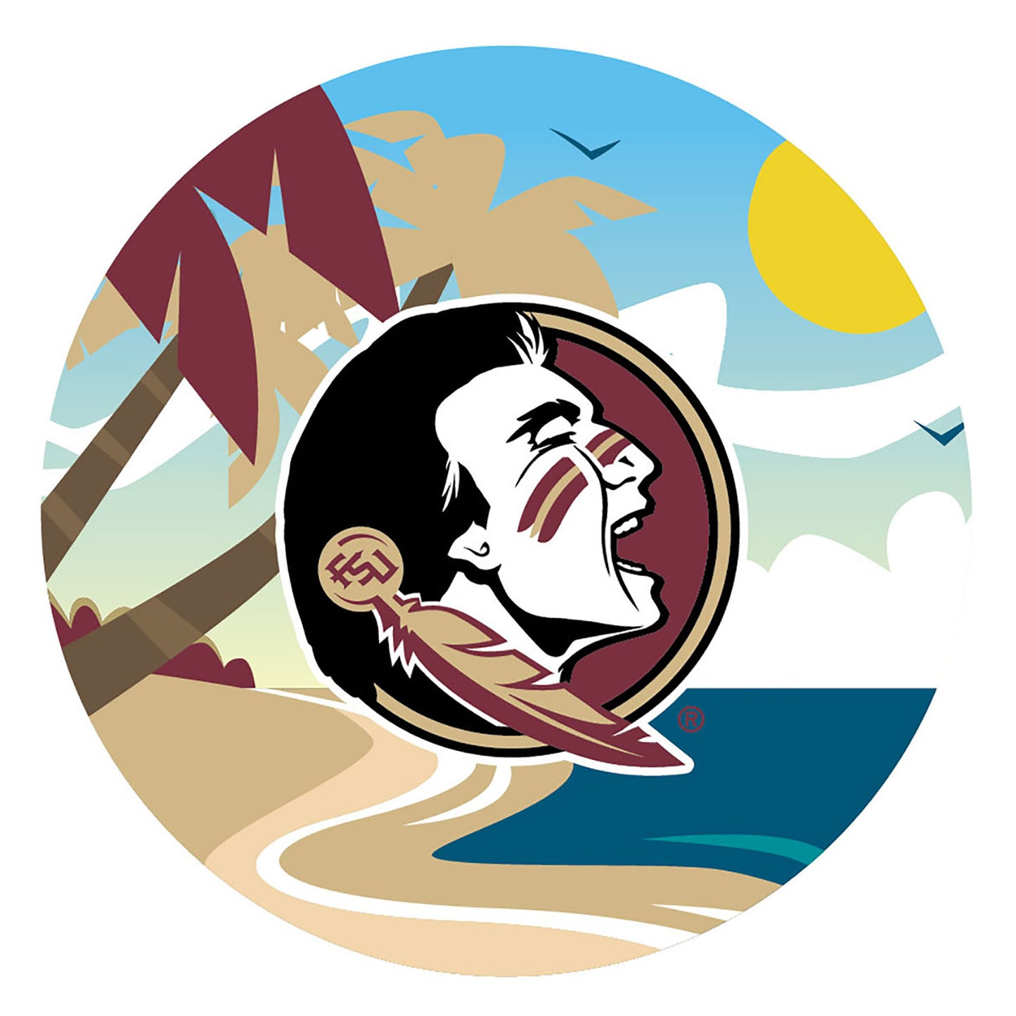 Florida State Seminoles 12" Landscape Circle Sign
