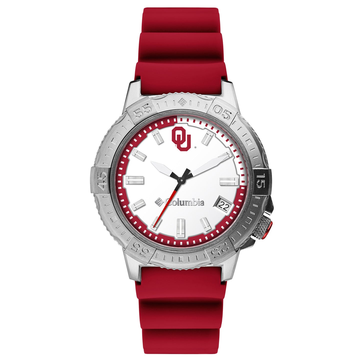 Columbia Oklahoma Sooners Peak Patrol 3-Hand Date Silicone Strap Watch