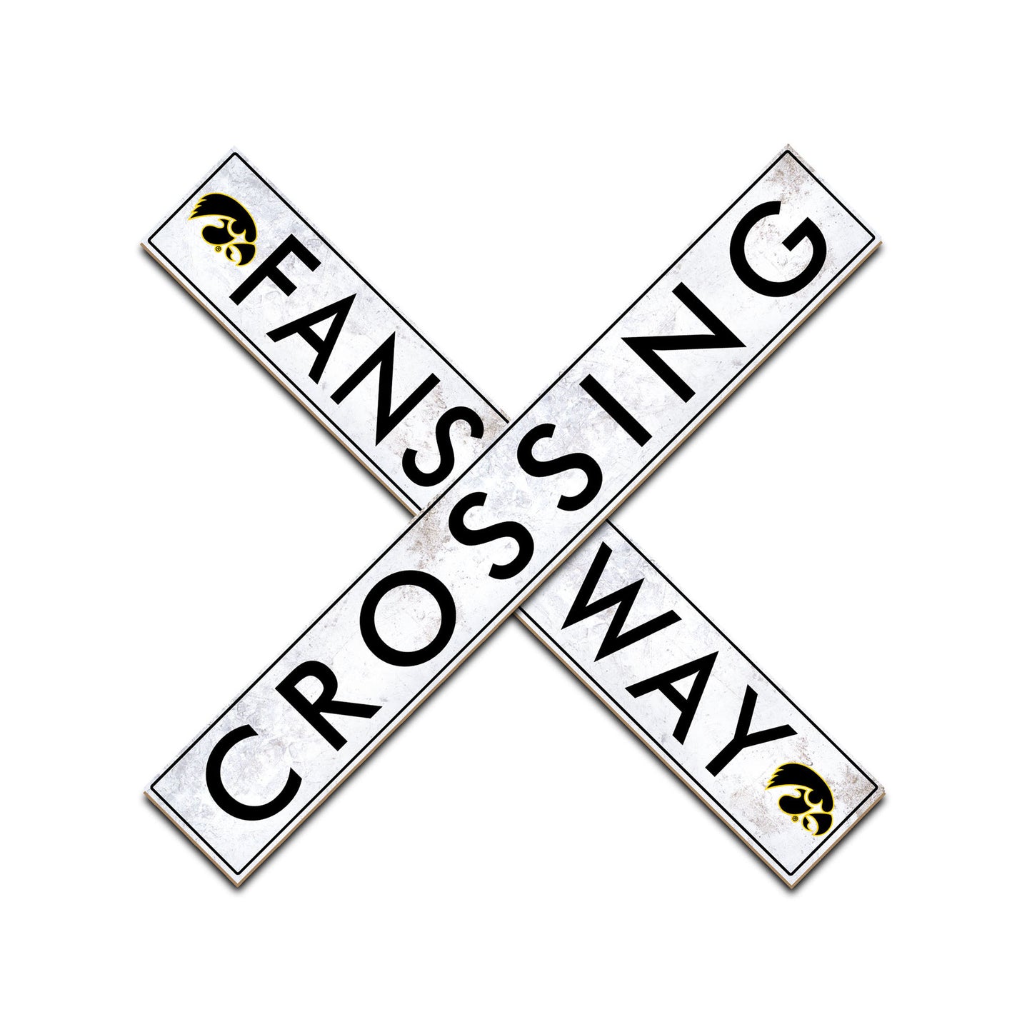Iowa Hawkeyes 48" Fans Way Crossing Sign