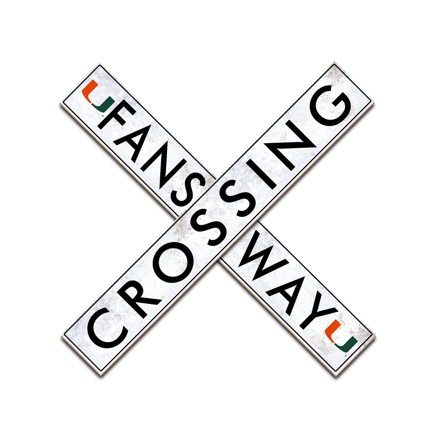 Miami Hurricanes 48" Fans Way Crossing Sign