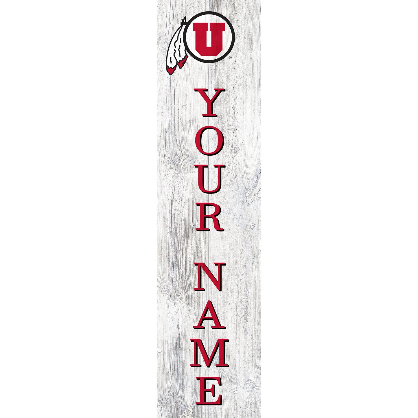 Utah Utes 48" Personalized Welcome Leaner Sign