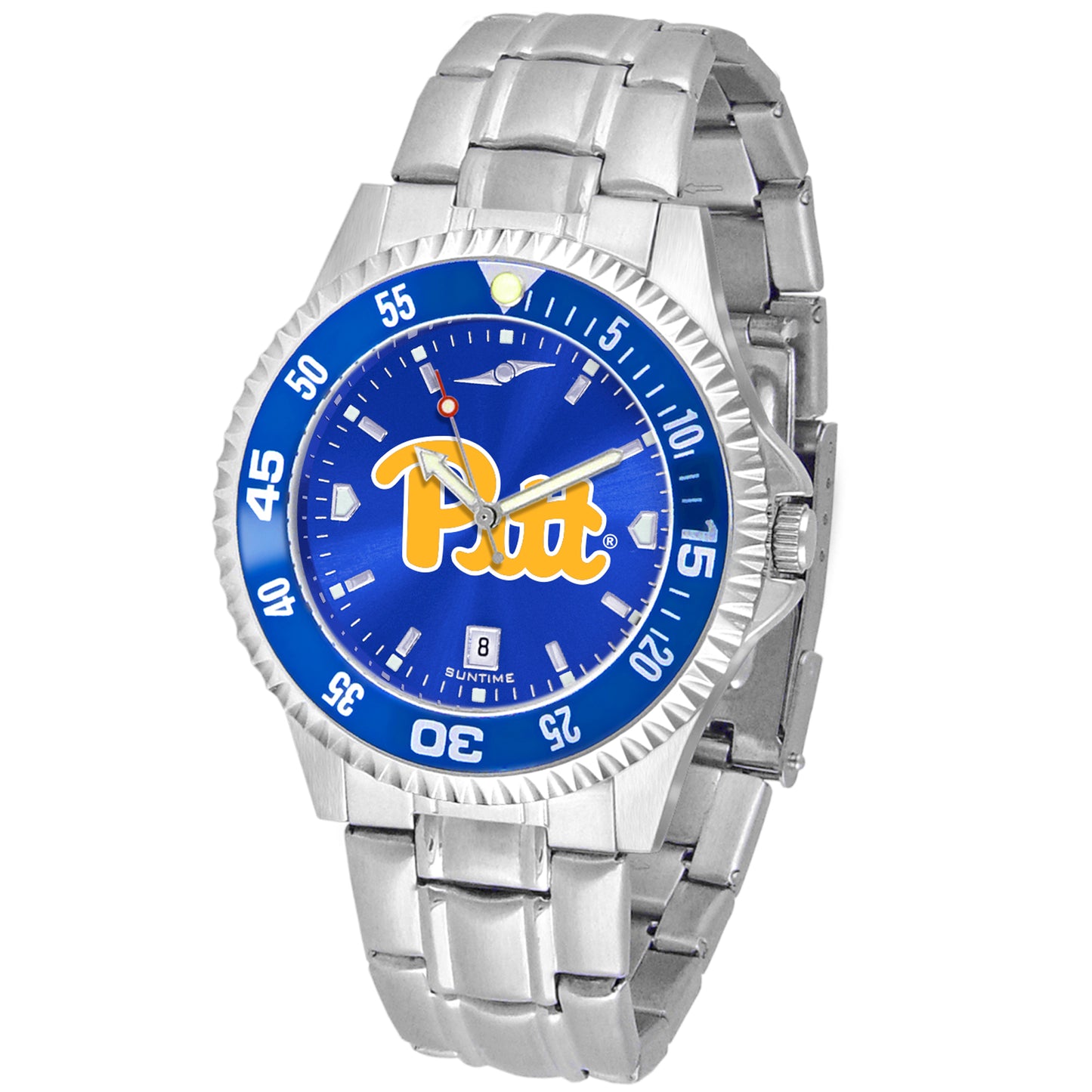 Royal Pitt Panthers Competitor Steel AnoChrome Color Bezel Watch