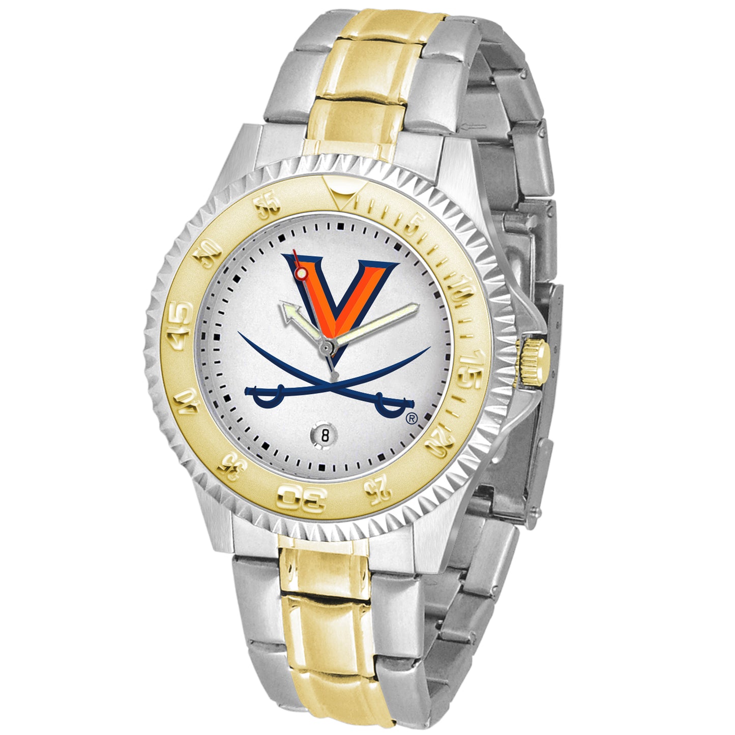 White Virginia Cavaliers Competitor Two-Tone Watch