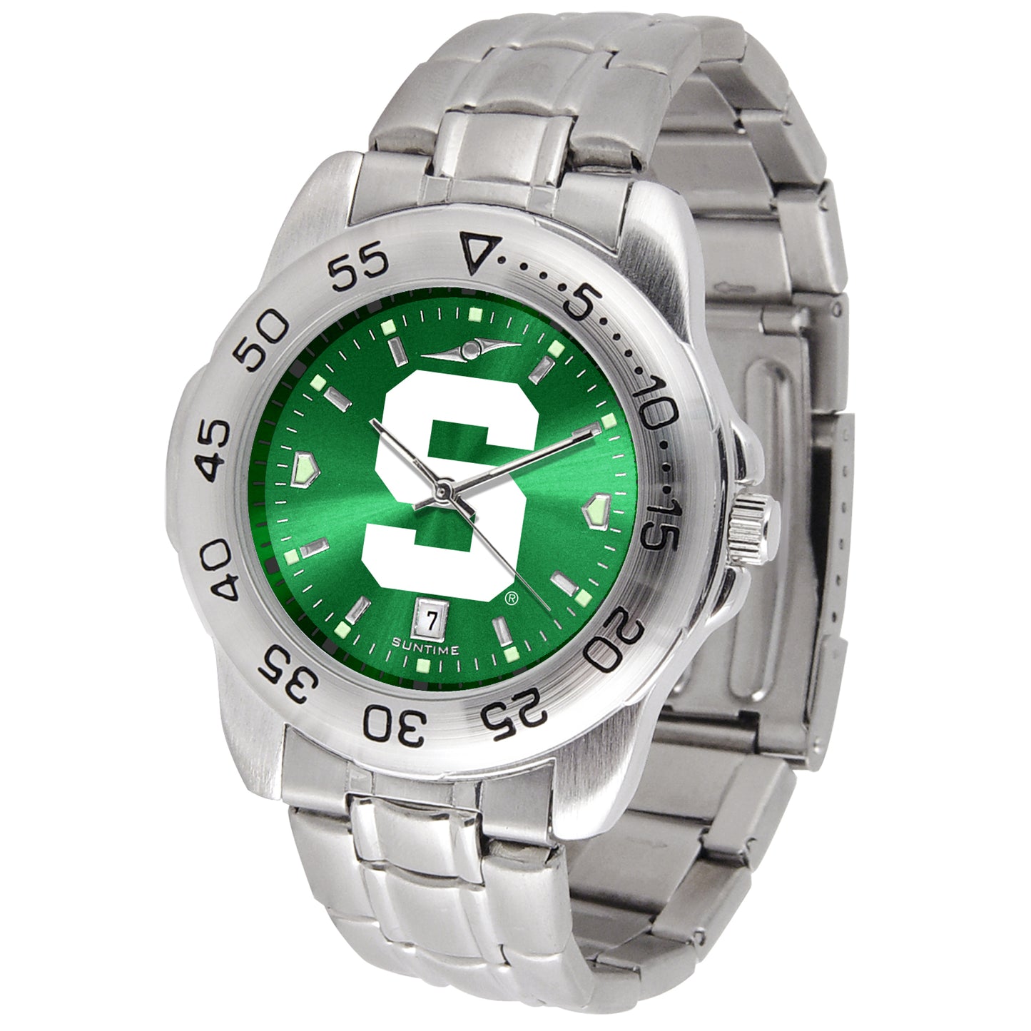 Green Michigan State Spartans Sport Steel AnoChrome Watch