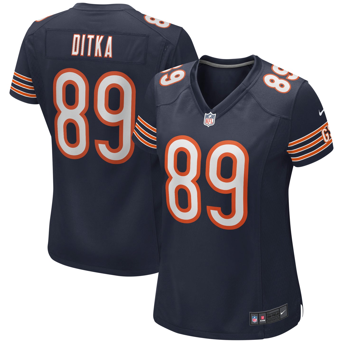Women's Nike Mike Ditka Navy Chicago Bears Game Retired Player Jersey