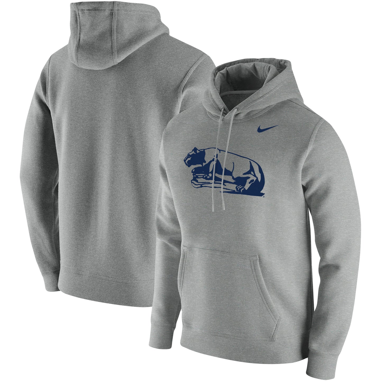 Men's Nike Heathered Gray Penn State Nittany Lions Vintage School Logo Pullover Hoodie