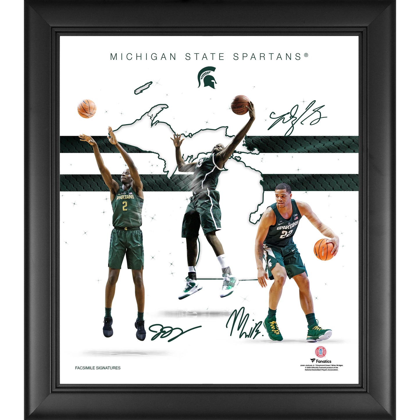 Michigan State Spartans Framed 15" x 17" Franchise Foundations Collage