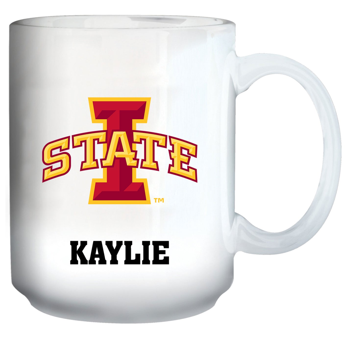 White Iowa State Cyclones 15oz. Personalized Mug