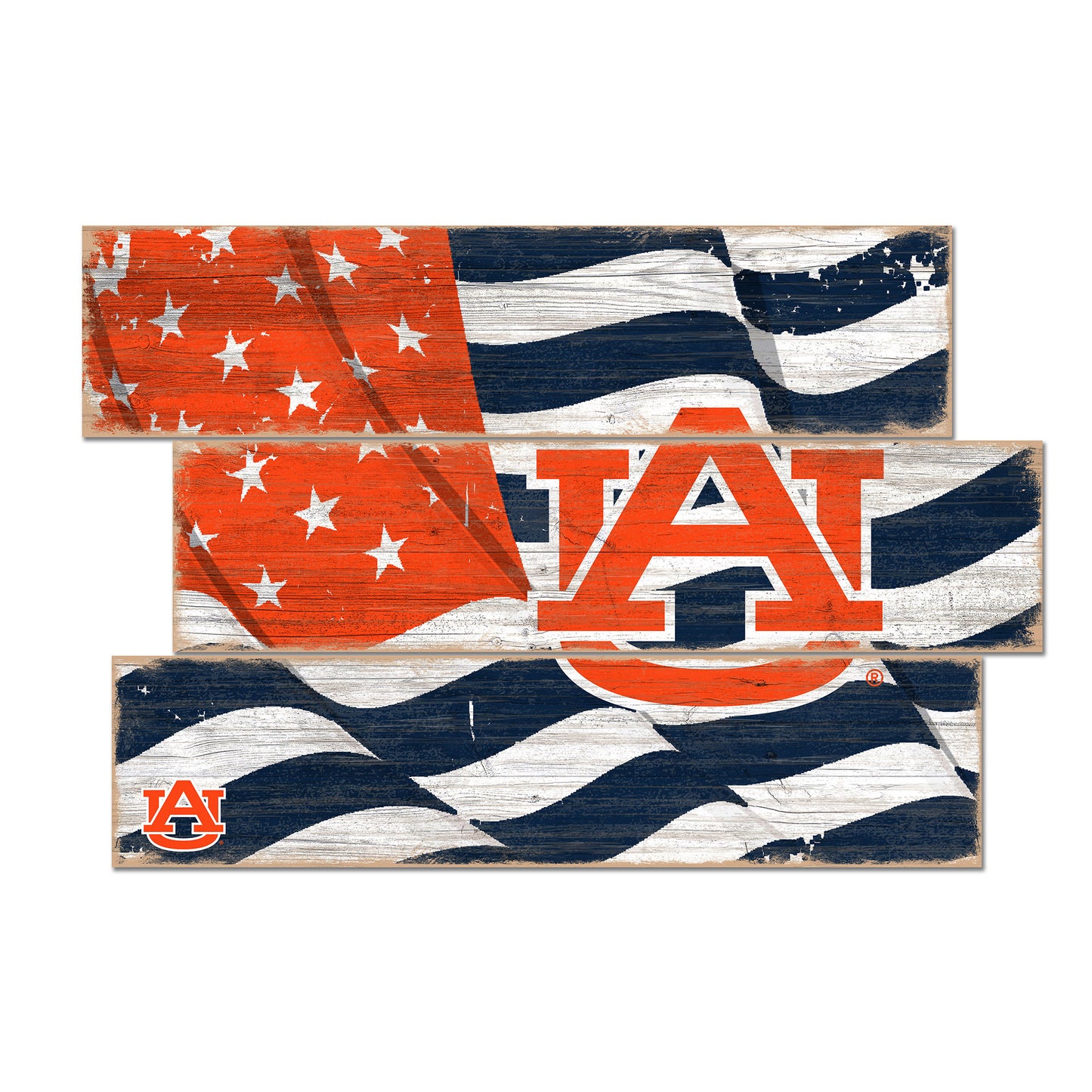 Auburn Tigers 3-Plank Team Flag