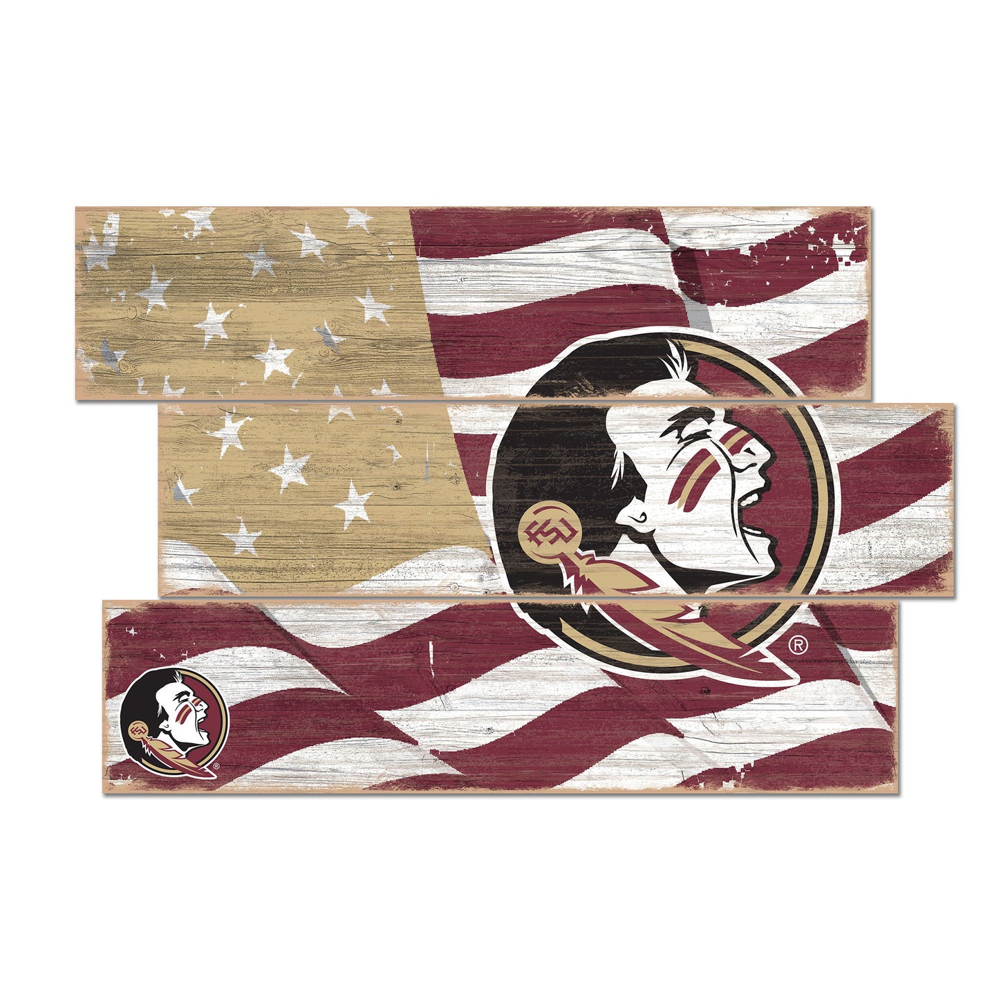 Florida State Seminoles 3-Plank Team Flag