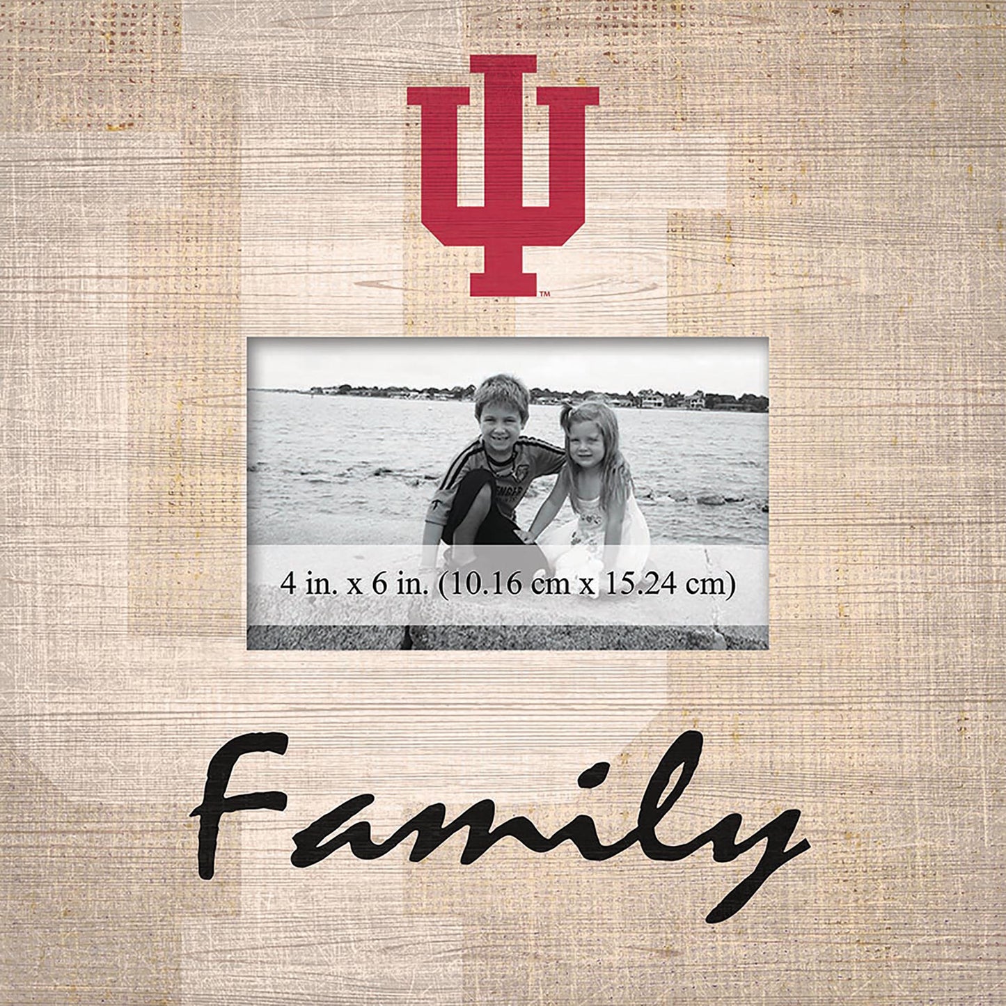 Indiana Hoosiers 10'' x 10'' Burlap Pattern Frame
