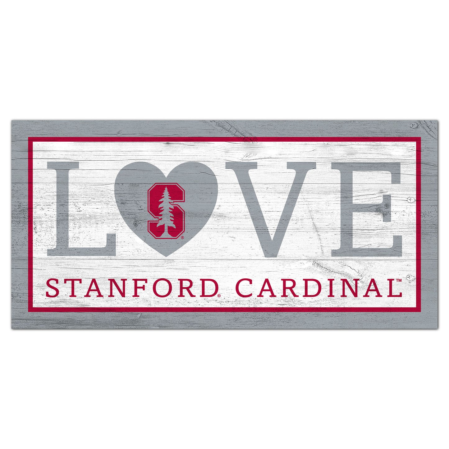 Stanford Cardinal 6'' x 12'' Team Love Sign