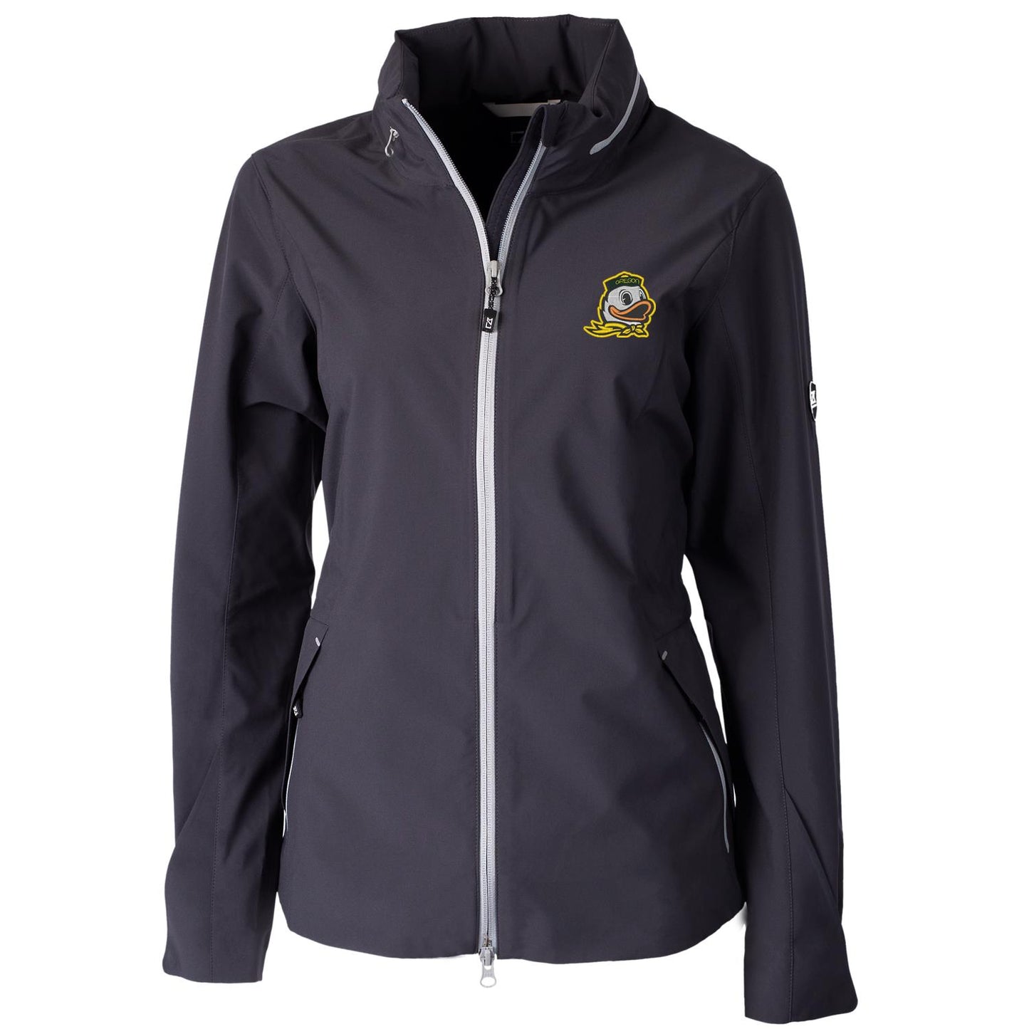 Women's Cutter & Buck Charcoal Oregon Ducks Vapor Full-Zip Jacket