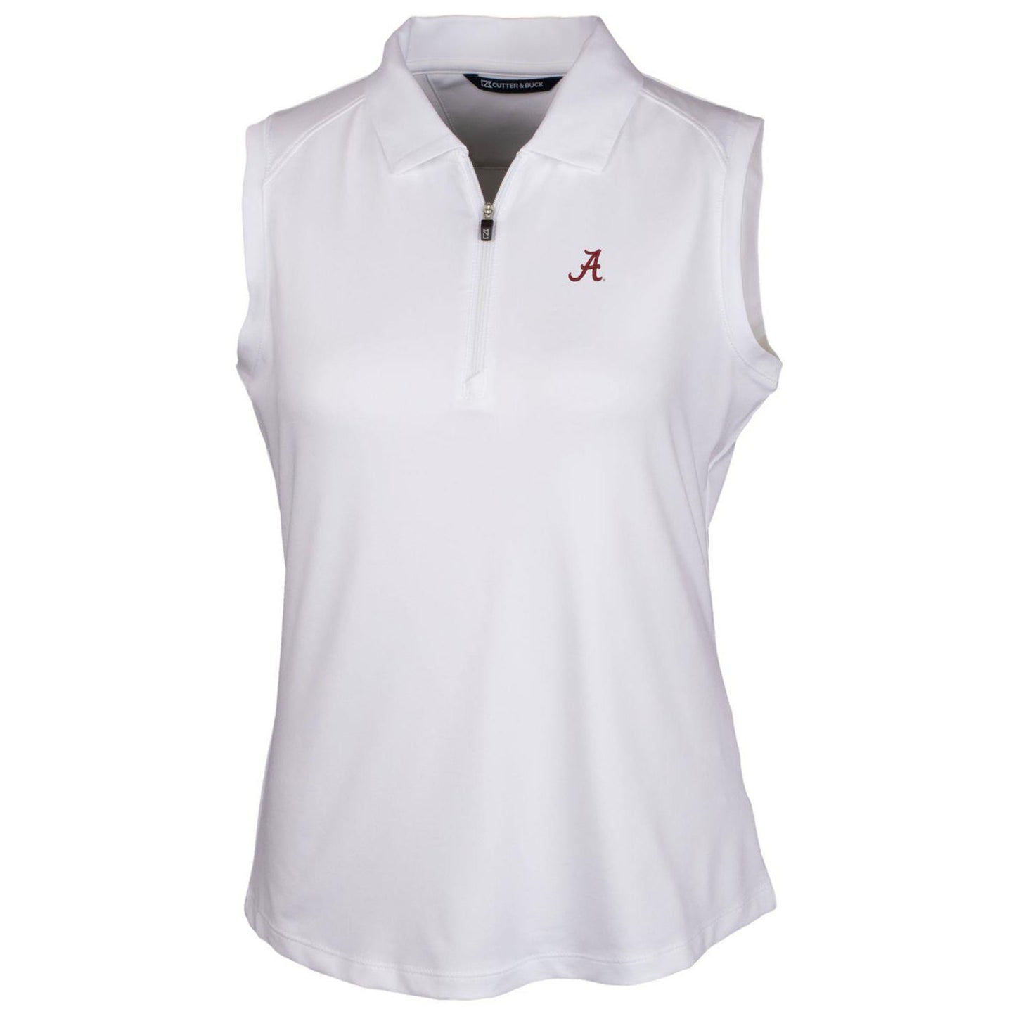 Women's Cutter & Buck White Alabama Crimson Tide Forge Sleeveless Polo