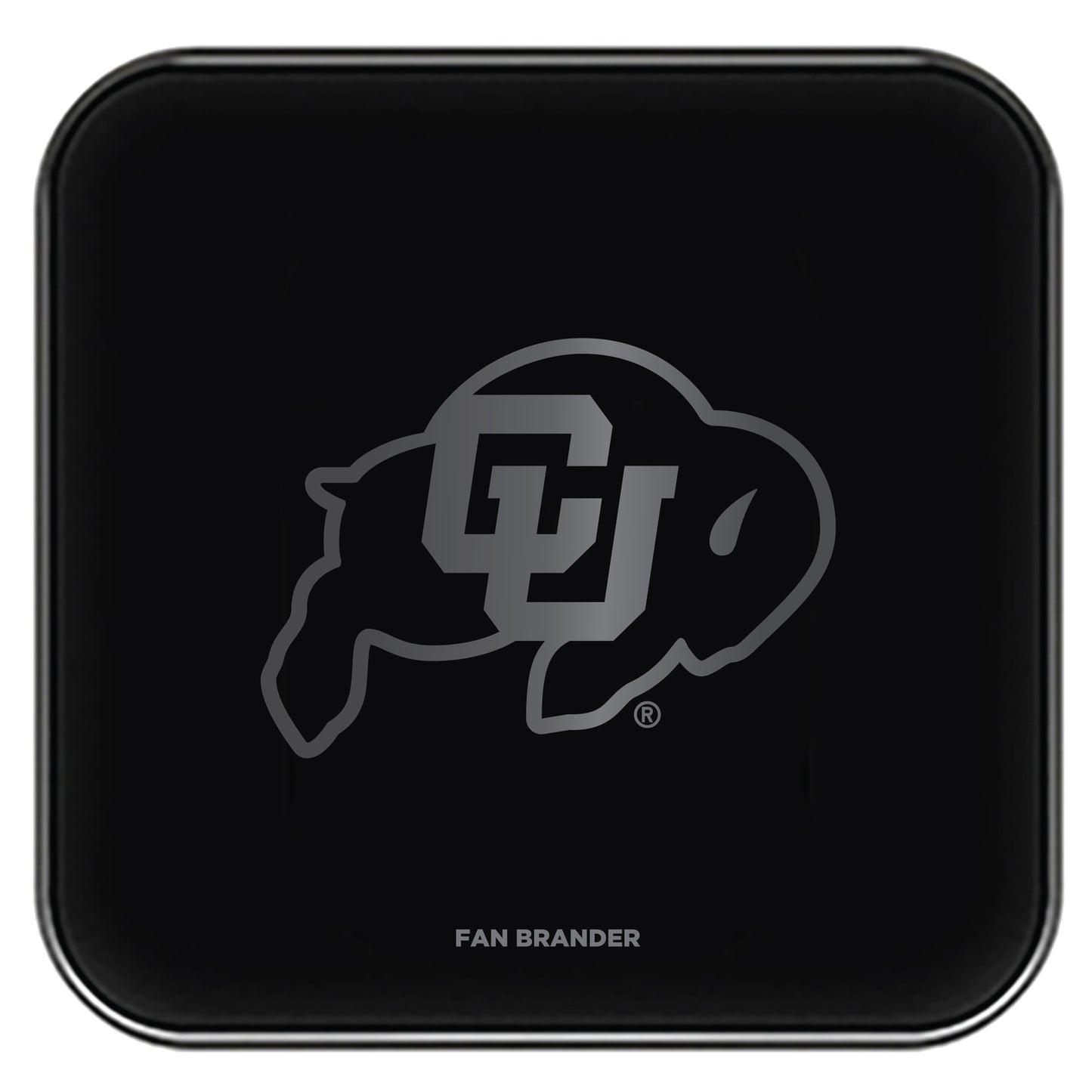Black Colorado Buffaloes Fast Charging Glass Wireless Charge Pad