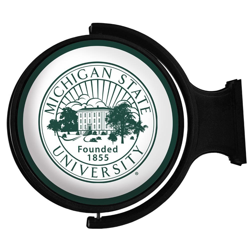 Michigan State Spartans 23'' x 21'' Team Wordmark Illuminated Rotating Wall Sign