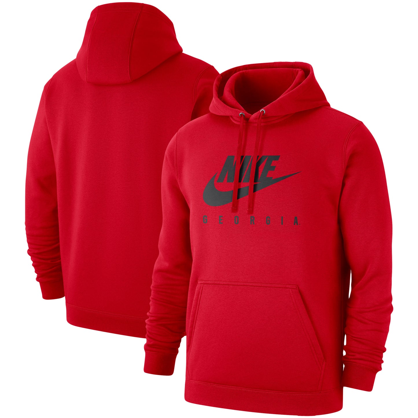 Men's Nike Red Georgia Bulldogs Club Pullover Hoodie