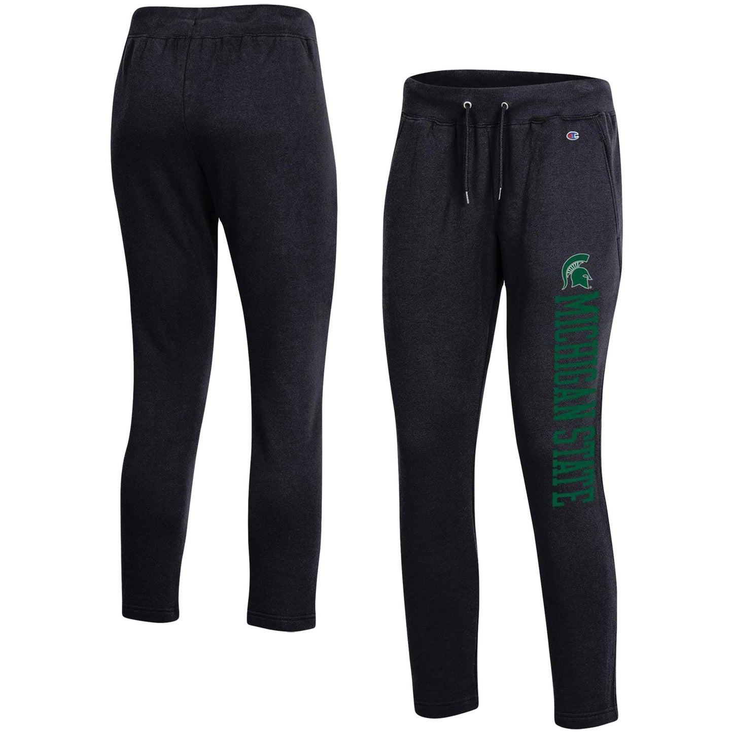 Women's Champion Heathered Black Michigan State Spartans 2.0 Fleece Pants