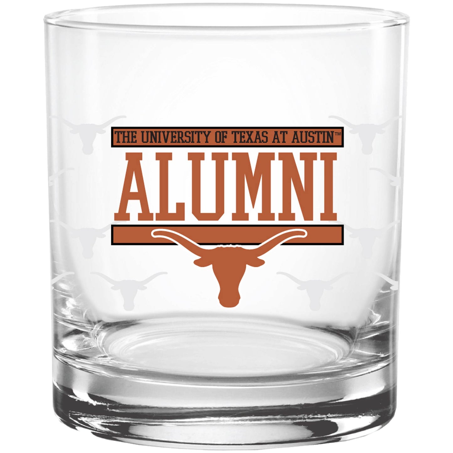 Texas Longhorns 14oz. Repeat Alumni Rocks Glass