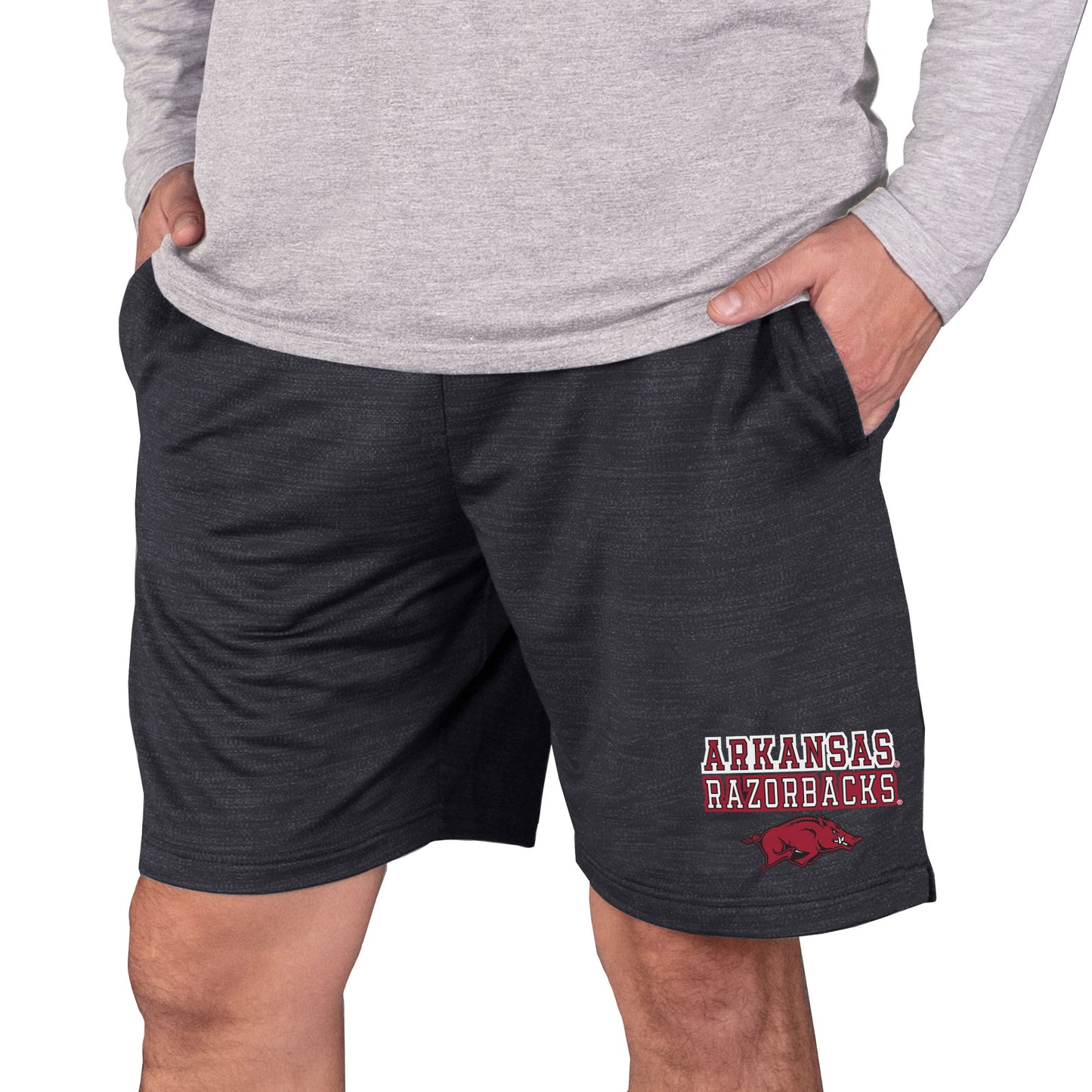 Men's Concepts Sport Charcoal Arkansas Razorbacks Bullseye Knit Jam Shorts