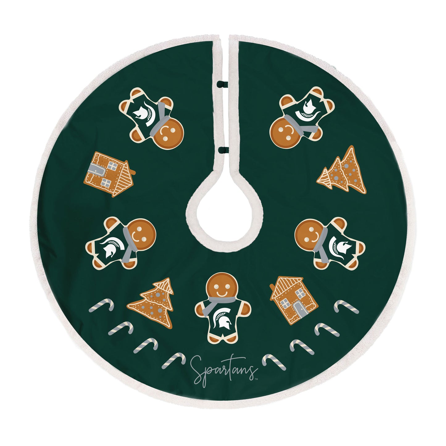 Michigan State Spartans Gingerbread Tree Skirt