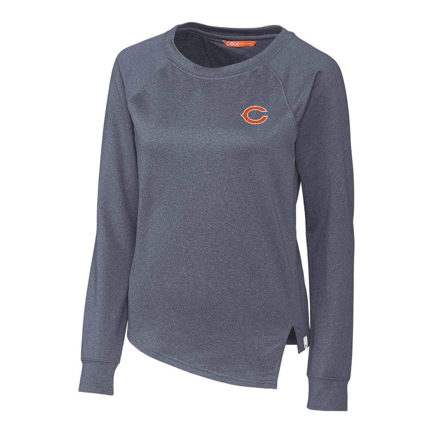 Women's Cutter & Buck Heathered Navy Chicago Bears Jackson Pullover Sweatshirt