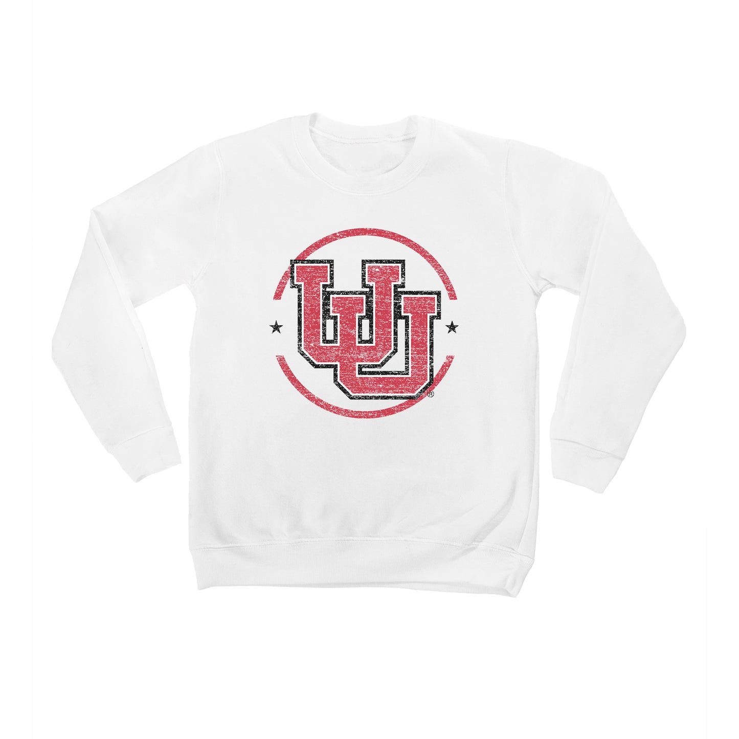 Youth White Utah Utes End Zone Pullover Sweatshirt