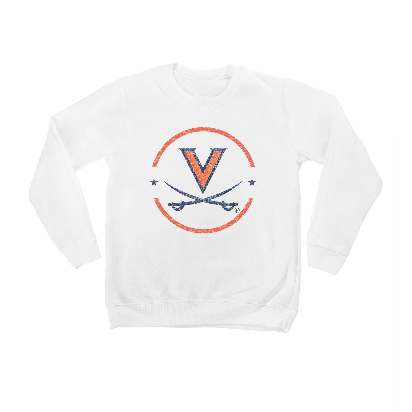 Youth White Virginia Cavaliers End Zone Pullover Sweatshirt