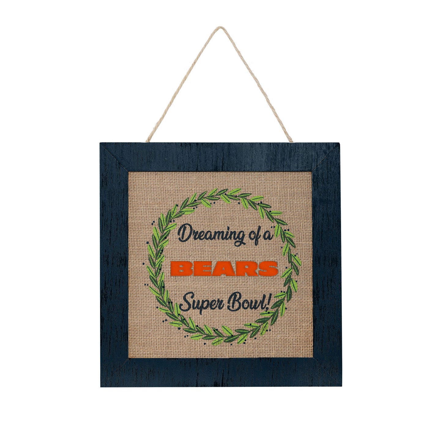 FOCO Chicago Bears 12'' Double-Sided Burlap Sign