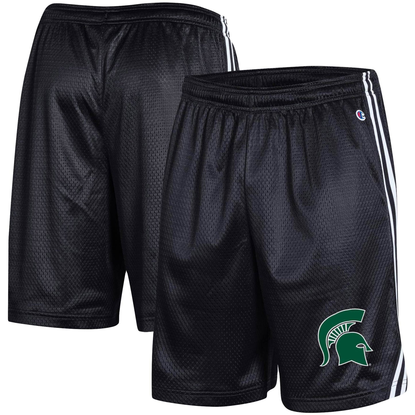 Men's Champion Black Michigan State Spartans Team Lacrosse Shorts