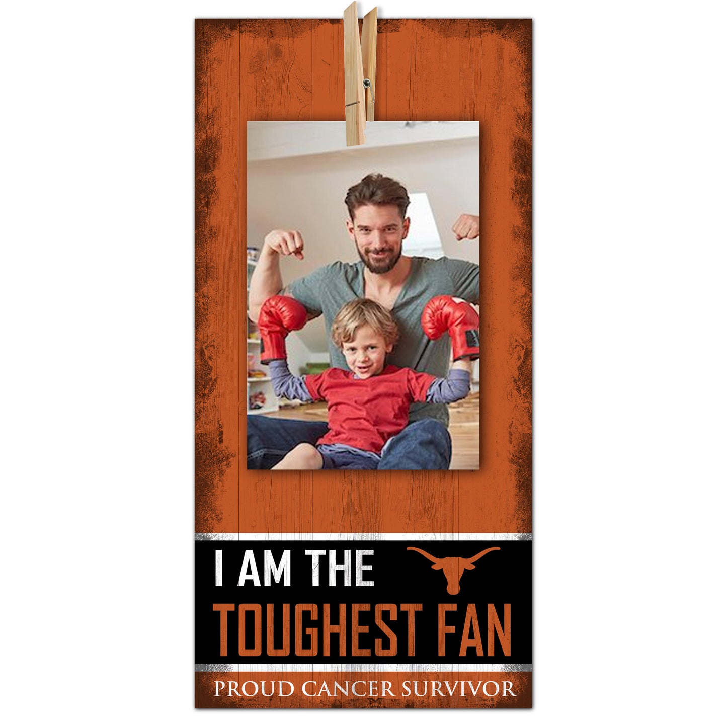Texas Longhorns 6'' x 12'' Cancer Survivor Toughest Fan Clip Frame