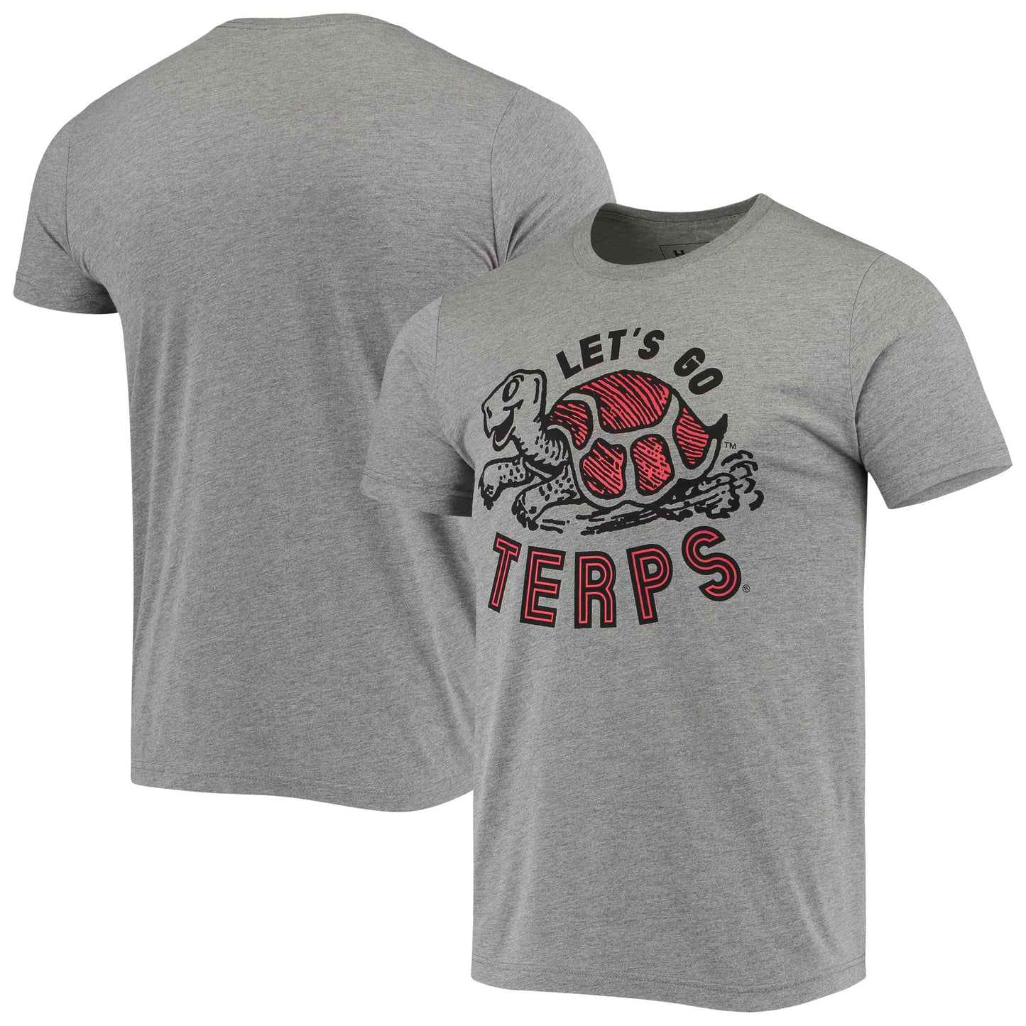 Men's Homefield Gray Maryland Terrapins Vintage Let's Go Terps T-Shirt