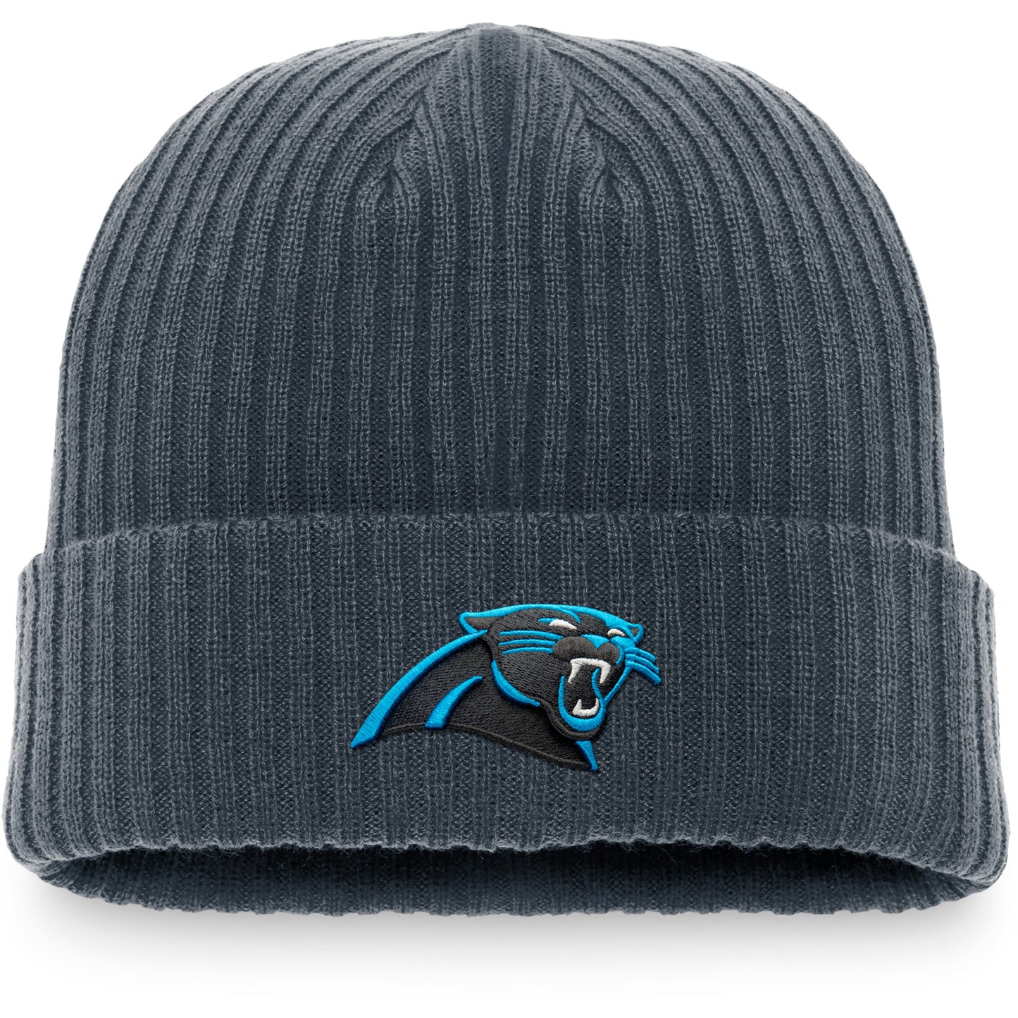 Men's Fanatics Charcoal Carolina Panthers Dark Shadow Cuffed Knit Hat