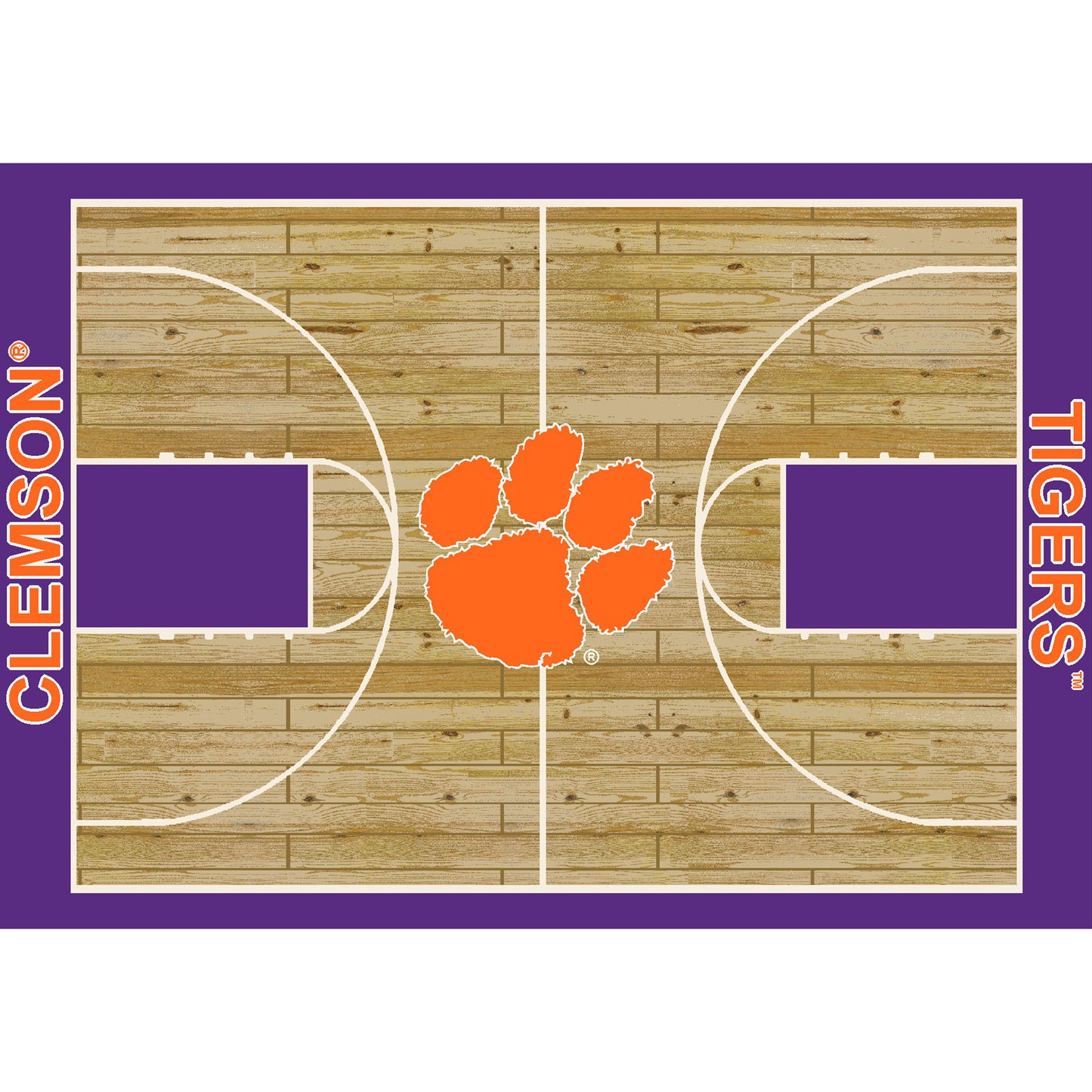 Imperial Clemson Tigers 7'8" x 10'9" Courtside Rug
