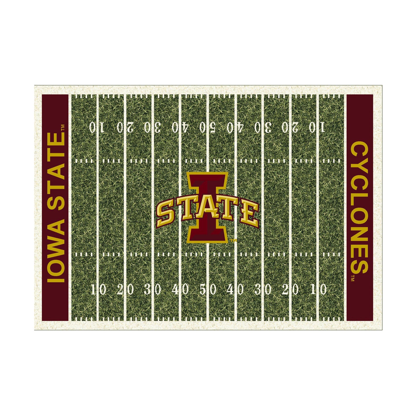 Imperial Iowa State Cyclones 7'8'' x 10'9'' Home Field Rug