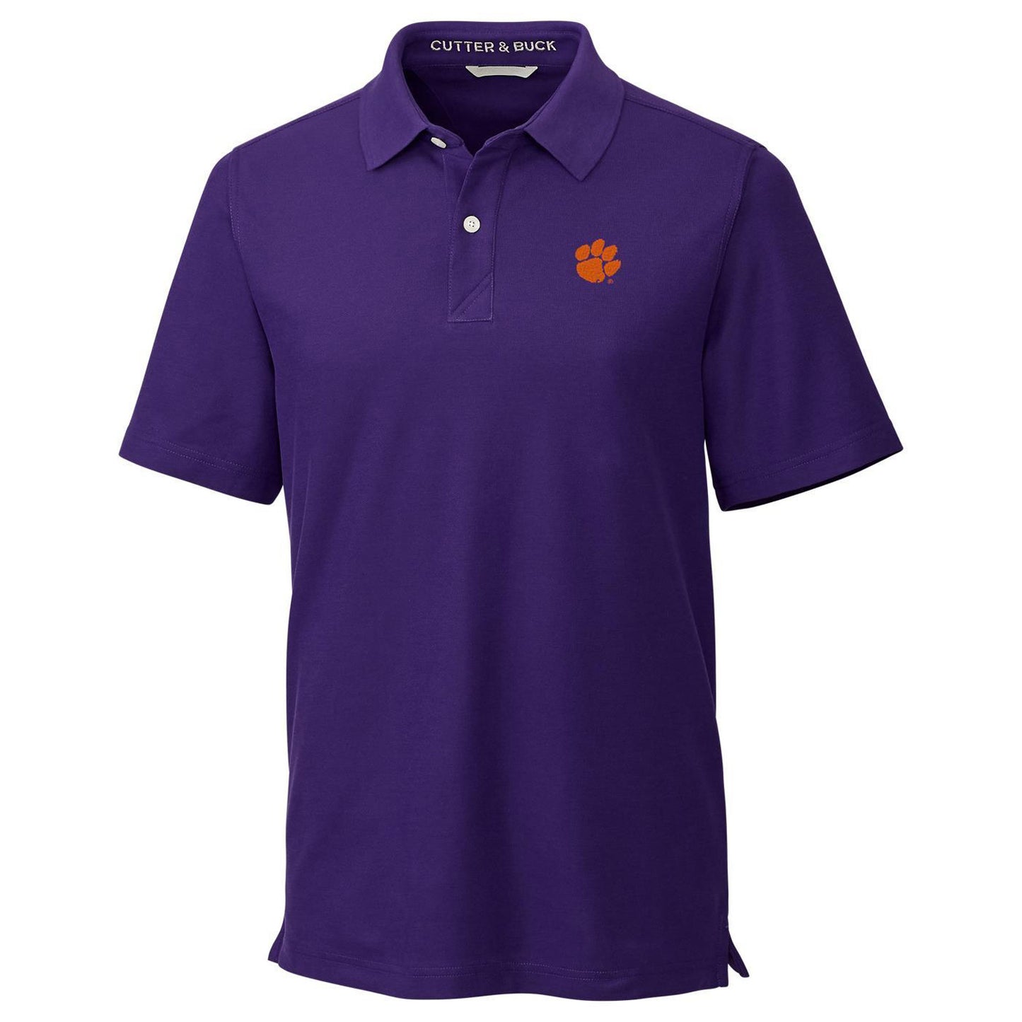 Men's Cutter & Buck Purple Clemson Tigers Breakthrough Polo